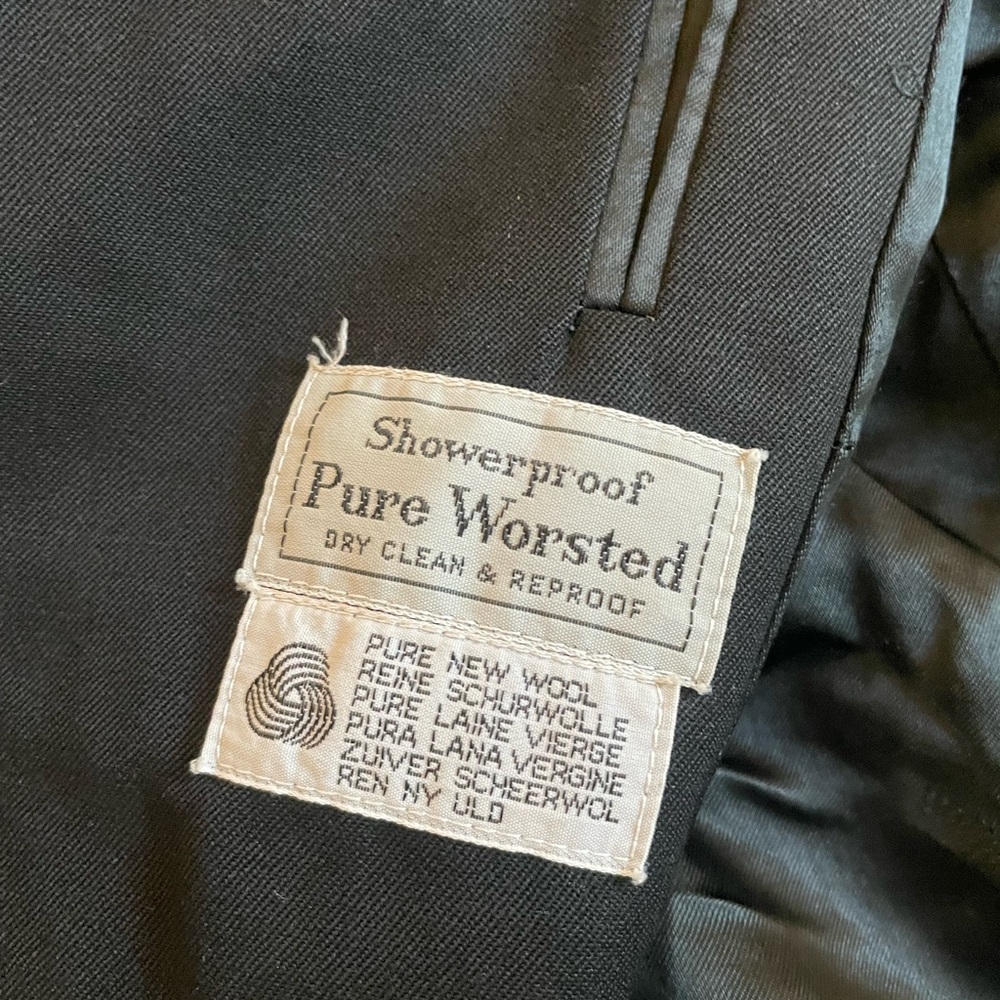 Aquascutum Of London Made in England Vintage Showerproof Wool Overcoat Size 44 - Picture 3 of 5
